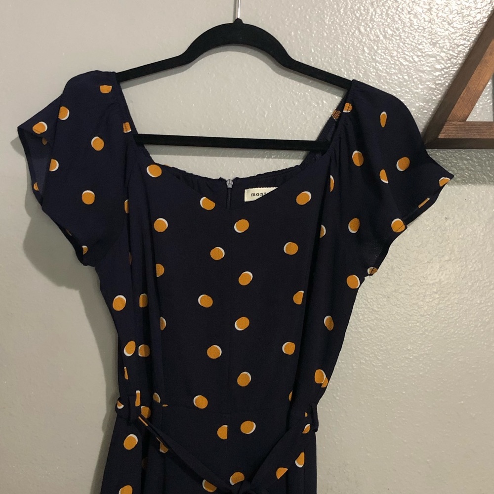 Navy and yellow jumpsuit dress